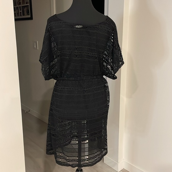 JESSICA  Open Weaver Swimsuit Cover-up with Belt . - Picture 2 of 6